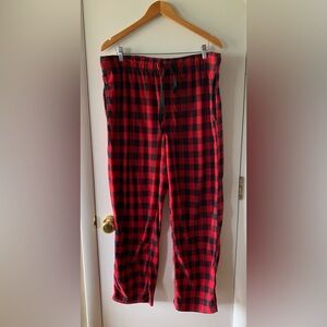 Red and Black Plaid Pajama Pants